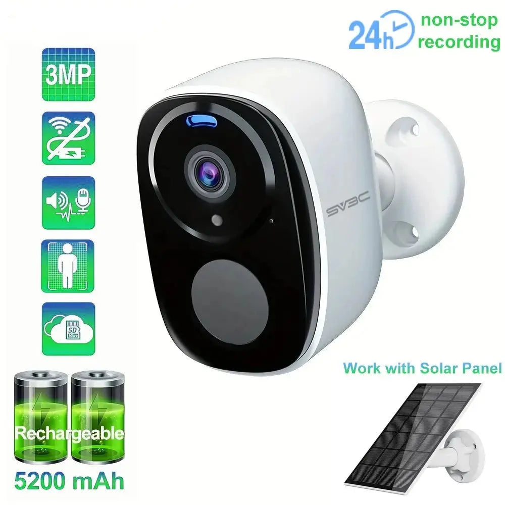 Solar Powered Wifi 3MP Camera