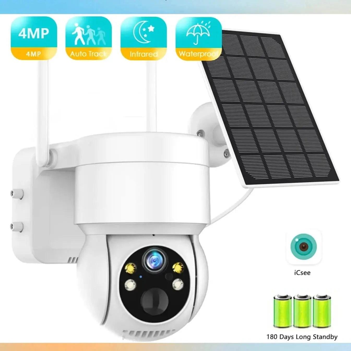 WiFi Solar 4MP Camera