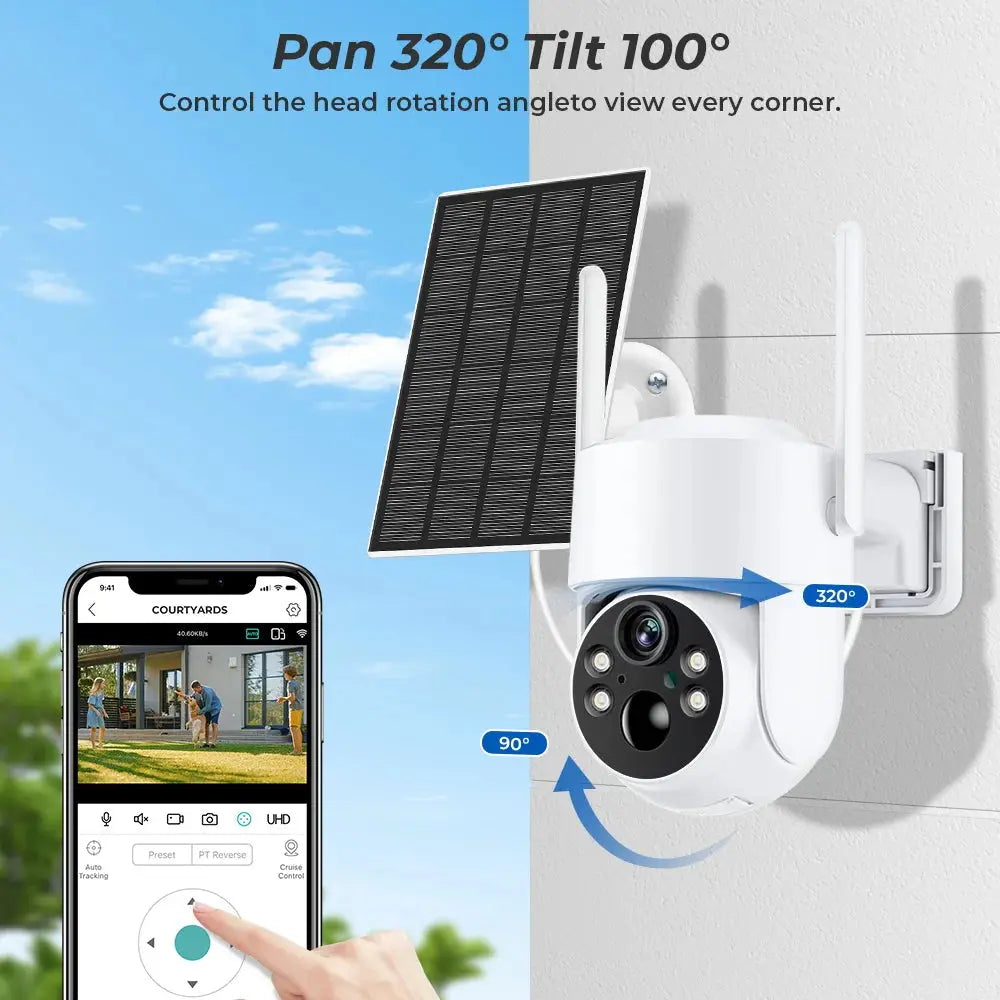 WiFi Solar 4MP Camera