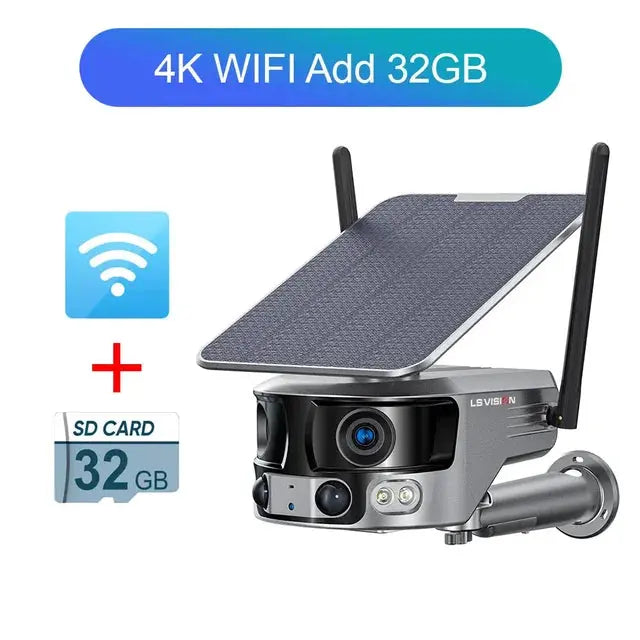 4X Zoom 4G LTE WiFi Solar 8MP Camera