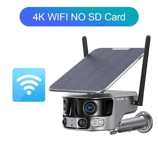 4X Zoom 4G LTE WiFi Solar 8MP Camera