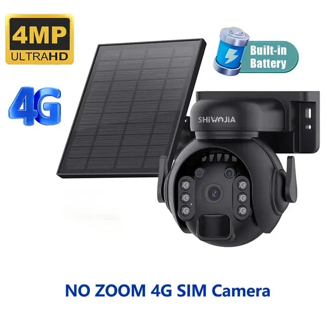 12X Zoom 4G LTE WiFi Solar 8MP Camera