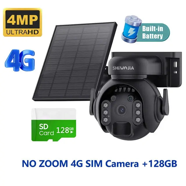 12X Zoom 4G LTE WiFi Solar 8MP Camera