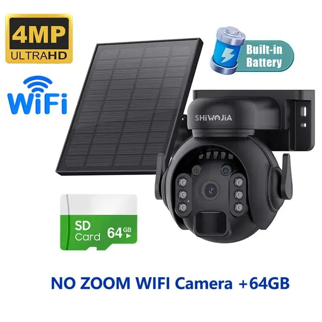 12X Zoom 4G LTE WiFi Solar 8MP Camera